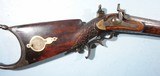 ORNATE SWISS PERCUSSION HEAVY BARREL SCHUTZEN RIFLE BY CASIMIR WEBER DATED 1853. - 2 of 12