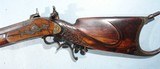 ORNATE SWISS PERCUSSION HEAVY BARREL SCHUTZEN RIFLE BY CASIMIR WEBER DATED 1853. - 8 of 12