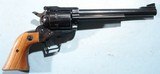 MINT & EARLY NEW IN BOX RUGER SUPER BLACKHAWK OLD MODEL 3 SCREW .44MAG 7 1/2" BLUE REVOLVER, CIRCA 1969. - 3 of 5