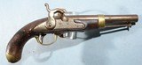 ITALIAN MODEL 1833 PERCUSSION CONVERSION SERVICE PISTOL DATED 1839. - 1 of 5