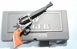 NEW IN BOX RUGER NEW MODEL SINGLE-SIX .17HMR 6 1/2" BLUE SINGLE ACTION REVOLVER, CIRCA 2004. - 1 of 5