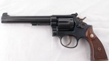 EARLY ORIGINAL SMITH & WESSON K38 OR K-38 TARGET MASTERPIECE PRE-MODEL 14 6" BLUE REVOLVER, CIRCA 1950. - 2 of 7