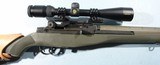 LIKE NEW SPRINGFIELD ARMORY M1A OR M1-A M14 STYLE .308 WIN. SEMI-AUTO RIFLE WITH SPFD SCOPE MOUNT AND SCOPE AND GREEN STOCK. - 2 of 6