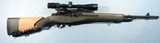 LIKE NEW SPRINGFIELD ARMORY M1A OR M1-A M14 STYLE .308 WIN. SEMI-AUTO RIFLE WITH SPFD SCOPE MOUNT AND SCOPE AND GREEN STOCK. - 1 of 6
