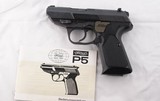 LIKE NEW WALTHER P5 OR P-5 COMPACT 9MM SEMI-AUTO PISTOL, CIRCA 1991. - 1 of 5