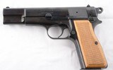 LIKE NEW MADE IN BELGIUM BROWNING H-POWER OR HI POWER T SERIES 9MM BLUE PISTOL, CIRCA 1968. - 2 of 5