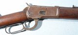 FIRST YEAR WINCHESTER MODEL 1892 LEVER ACTION .38 W.C.F. (38-40) CAL. CAL. RIFLE. - 3 of 8