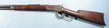FIRST YEAR WINCHESTER MODEL 1892 LEVER ACTION .38 W.C.F. (38-40) CAL. CAL. RIFLE. - 2 of 8