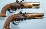NAPOLEONIC WARS 1ST EMPIRE FRENCH FLINTLOCK BRASS BARREL OFFICER’S PISTOLS CIRCA 1811-15. - 1 of 6