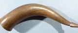 ORIGINAL FRENCH & INDIAN WAR LARGE POWDER HORN INSCRIBED MOSES THAYER OF MENDON 1758-PRESIDENT GEORGE W. BUSH ANCESTOR. - 1 of 5