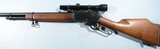 NEAR MINT MARLIN 1ST MODEL 444 LEVER ACTION .444 MARLIN 336 STYLE RIFLE WITH SCOPE, EARLY CIRCA 1968. - 3 of 8