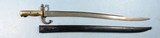 EXCELLENT FRENCH MODEL 1866 CHASSEPOT NEEDLE FIRING PIN INFANTRY RIFLE BAYONET AND SCABBARD DATED 1868.