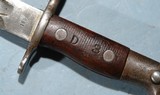 SPANISH-AMERICAN WAR ERA 10TH NEW YORK VOLUNTEERS SPRINGFIELD KRAG U.S. MODEL 1892 BAYONET DATED 1899 W/SCABBARD. - 2 of 5