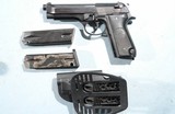 BERETTA MODEL 92S OR 92 S 9MM SEMI-AUTO PISTOL WITH TWO MAGS AND HOLSTER. - 2 of 5