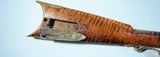 FINE TENNESSEE BRASS MOUNTED TIGER MAPLE PERCUSSION MULE EAR LONGRIFLE CIRCA 1840’S. - 7 of 14