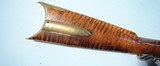 FINE TENNESSEE BRASS MOUNTED TIGER MAPLE PERCUSSION MULE EAR LONGRIFLE CIRCA 1840’S. - 8 of 14