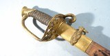 CIVIL WAR IDENTIFIED COLLINS & CO. U.S. MODEL 1852 NAVAL OFFICER’S SWORD DATED 1862 WITH ORIGINAL SCABBARD. - 2 of 9