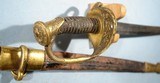 CIVIL WAR IDENTIFIED COLLINS & CO. U.S. MODEL 1852 NAVAL OFFICER’S SWORD DATED 1862 WITH ORIGINAL SCABBARD. - 8 of 9