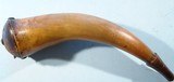 FINE 18TH CENTURY ENGRAVED AND TACKED PENNSYLVANIA POWDERHORN OR POWDER HORN. - 9 of 9
