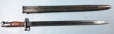 BRITISH PATTERN 1907 LITHGOW SMLE BAYONET DATED 1919 AND SCABBARD. - 2 of 5