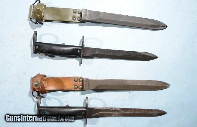 TWO FRENCH MAS 49/56 BAYONET OR BAYONETS WITH SCABBARDS.