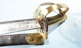 FRENCH NAPOLEONIC WARS ERA SABER WITH FOLDING GUARD AND SCABBARD CA. LATE 1700’S EARLY 1800’S. - 3 of 7