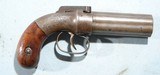 FINE ALLEN & THURBER, WORCESTER, MASS. PERCUSSION .34 CAL. BELT MODEL PEPPERBOX CA. 1840’S-50’S. - 1 of 6