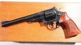 CASED LIKE NEW SMITH & WESSON MODEL 27-2 OR 27 .357MAG 8 3/8" BLUE REVOLVER, CIRCA 1980. - 6 of 8