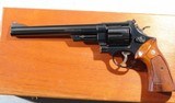 CASED LIKE NEW SMITH & WESSON MODEL 25 OR 25-5 .45LC .45 COLT 8 3/8" BLUE REVOLVER CIRCA 1980. - 5 of 7