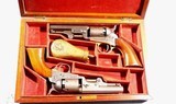 COMPOSED CASED PAIR OF ORIGINAL COLT MODEL 1849 PERCUSSION 4” POCKET REVOLVERS. - 1 of 9