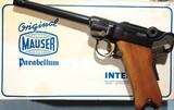 UNFIRED MAUSER / INTERARMS 9MM LUGER 6” PISTOL W/BOX & PAPERS. - 3 of 8