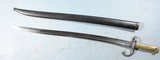 FRENCH MODEL 1866 CHASSEPOT INFANTRY RIFLE SABER BAYONET AND SCABBARD. - 4 of 7