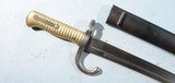 FRENCH MODEL 1866 CHASSEPOT INFANTRY RIFLE SABER BAYONET AND SCABBARD. - 2 of 7
