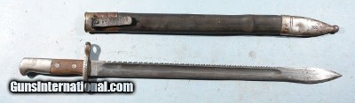 SWISS MODEL 1911 SCHMIDT-RUBIN CARBINE PIONEER BAYONET WITH SCABBARD.