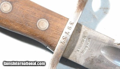 SWISS MODEL 1911 SCHMIDT-RUBIN CARBINE PIONEER BAYONET WITH SCABBARD. - Image 3 of 5