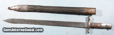 SWISS MODEL 1911 SCHMIDT-RUBIN CARBINE PIONEER BAYONET WITH SCABBARD. - Image 4 of 5