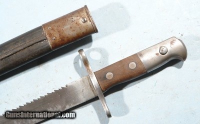 SWISS MODEL 1911 SCHMIDT-RUBIN CARBINE PIONEER BAYONET WITH SCABBARD. - Image 5 of 5