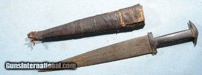 NORTH AFRICAN TAUREG DAGGER & SCABBARD CIRCA LATE 1800’S.