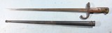 FRENCH MODEL 1874 GRAS RIFLE SWORD BAYONET & SCABBARD DATED 1877 BY ST. ETIENNE. - 1 of 6