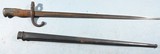 FRENCH MODEL 1874 GRAS RIFLE SWORD BAYONET & SCABBARD DATED 1877 BY ST. ETIENNE. - 2 of 6