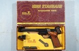 1970 IN ORIG BOX HIGH STANDARD SUPERMATIC TROPHY 107 MILITARY 7 1/4" .22LR TARGET PISTOL WITH WEIGHTS AND COMP. - 1 of 13