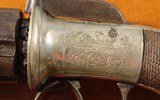 VERY FINE CASED BRITISH PERCUSSION BAR-HAMMER PEPPERBOX BY ADKIN OF BEDFORD CIRCA 1850. - 3 of 9