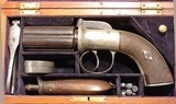 VERY FINE CASED BRITISH PERCUSSION BAR-HAMMER PEPPERBOX BY ADKIN OF BEDFORD CIRCA 1850. - 2 of 9