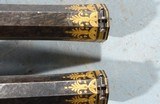 SUPERB CASED GOLD INLAID FRENCH CHARLES X PERCUSSION OFFICERS/DUELLING OR DUELING PISTOLS SIGNED LE PAGE A PARIS ARQUEBER DU ROI CIRCA 1827-30. - 9 of 16