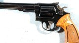 1975 SMITH & WESSON MODEL 14 OR 14-3 TARGET .38 SPECIAL K38 MASTERPIECE STYLE 6" (5 7/8") D.A. REVOLVER. - 3 of 4