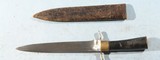 19TH CENTURY BUFFALO HORN HANDLED BOWIE KNIFE AND SCABBARD. - 3 of 3