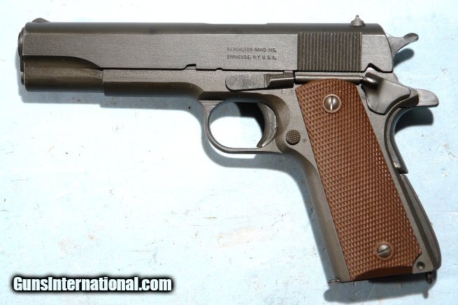 Superb Ww2 Remington Rand Us Model 1911a1 Semi Auto 45 Acp Cal Pistol Circa 1943 6027