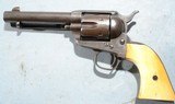 EARLY COLT BLACK POWDER SINGLE ACTION .45 LC REVOLVER CA. 1884 W/ COLT FACTORY LETTER. - 1 of 7