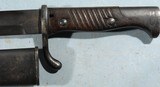 WW1 BAVARIAN GERMAN MAUSER MODEL 1898/05 BUTCHER BLADE BAYONET & SCABBARD FOR MAUSER GEWEHR 98 RIFLE. - 4 of 5