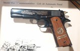 MINT COLT COMMEMORATIVE WWI OR WW1 CHATEAU THIERRY 1911 .45ACP PISTOL NEW IN BOX W/ CASE, CIRCA 1967. - 1 of 5